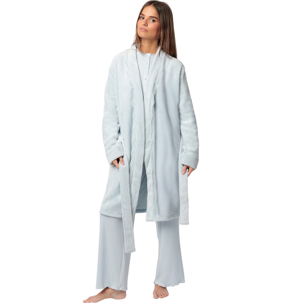 Robe de chambre Romantic bleu, ADMAS
