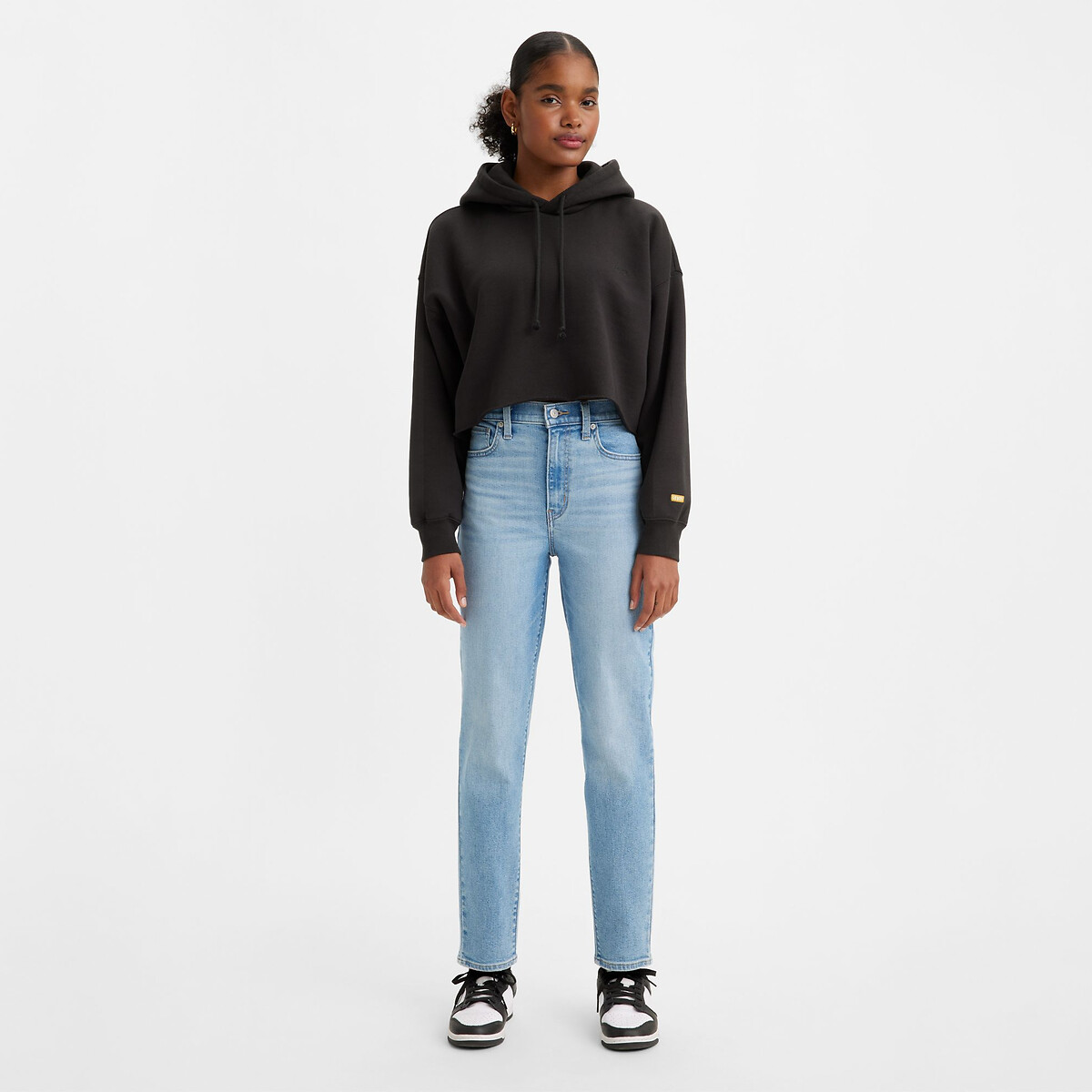 Jean High Waisted Mom light indigo worn in, LEVI'S