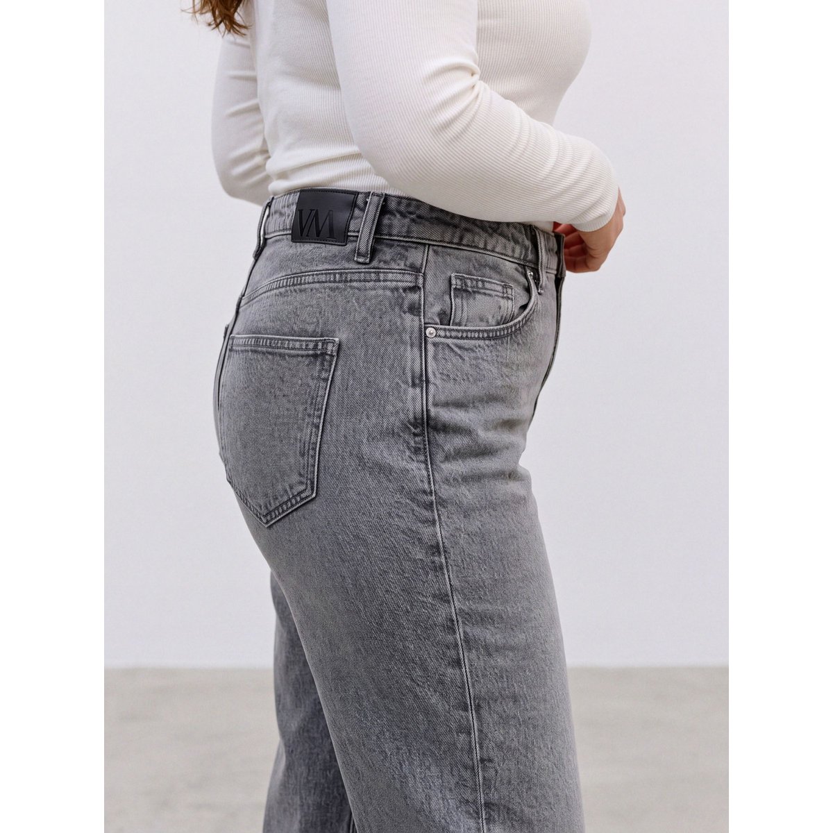 Jean À Coupe Large grise - medium grey denim 1, VERO MODA