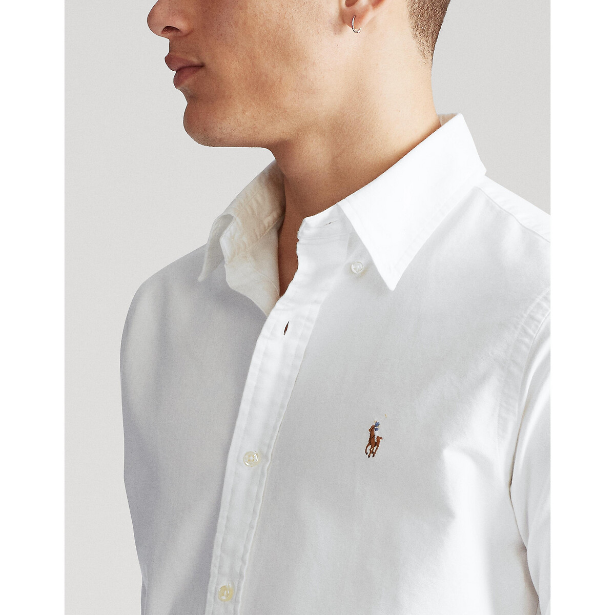 Chemise Oxford Custom Fit blanc, POLO RALPH LAUREN