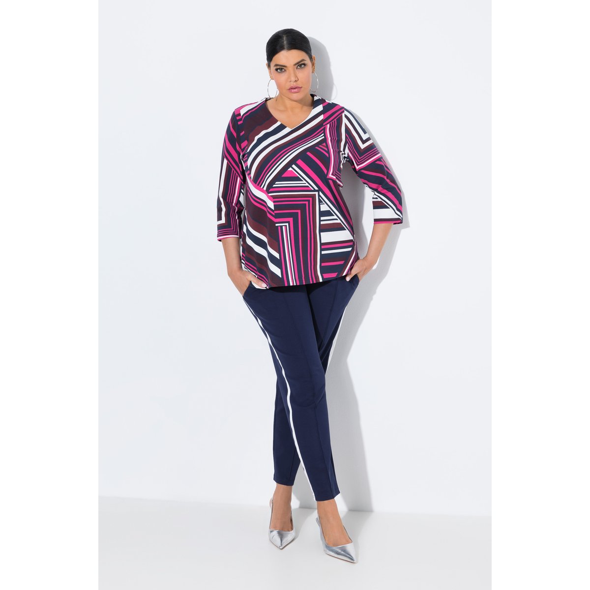 Pantalon point de Rome marine, ULLA POPKEN