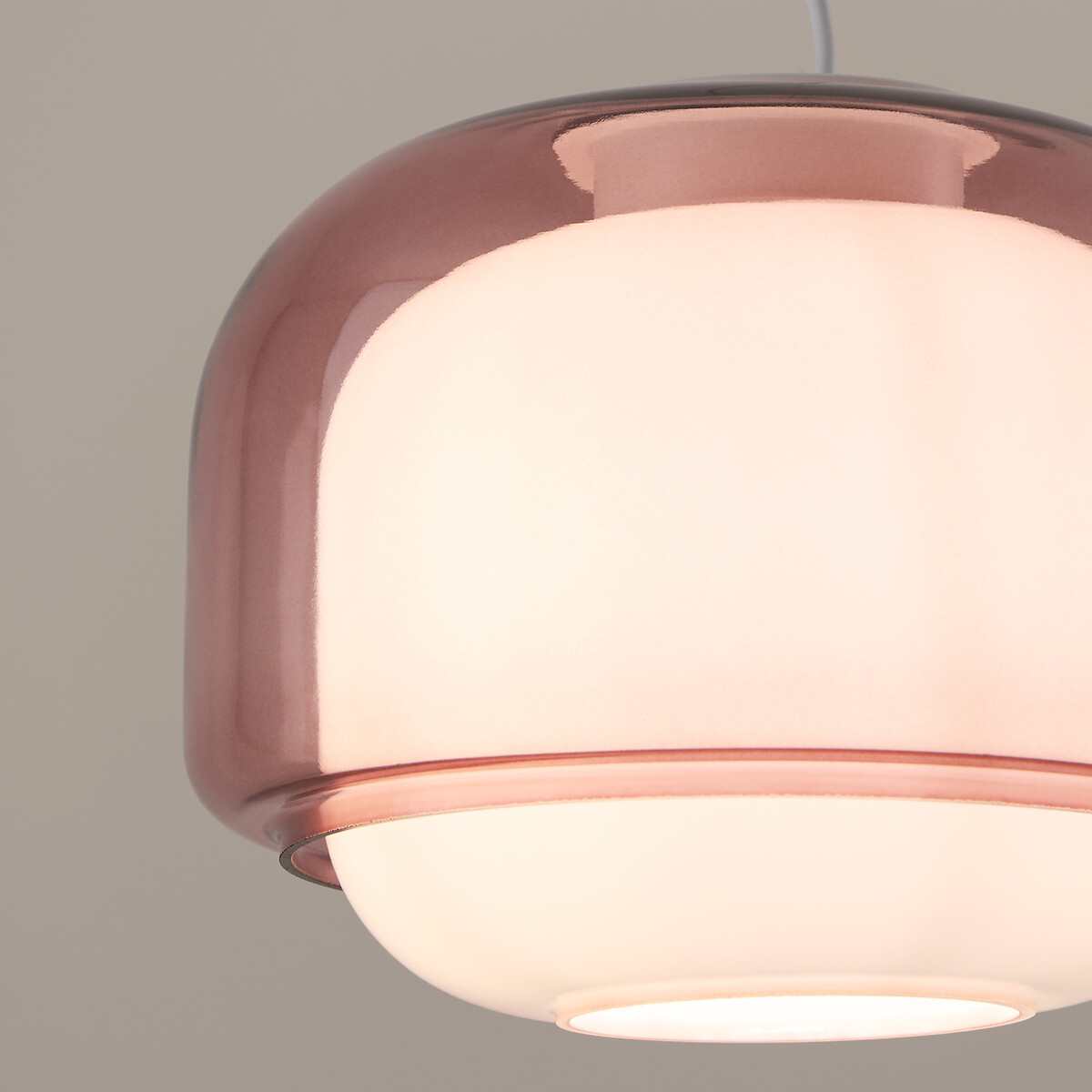 Suspension en verre coloré Ø30,5 cm, KINOKO nude, LA REDOUTE INTERIEURS
