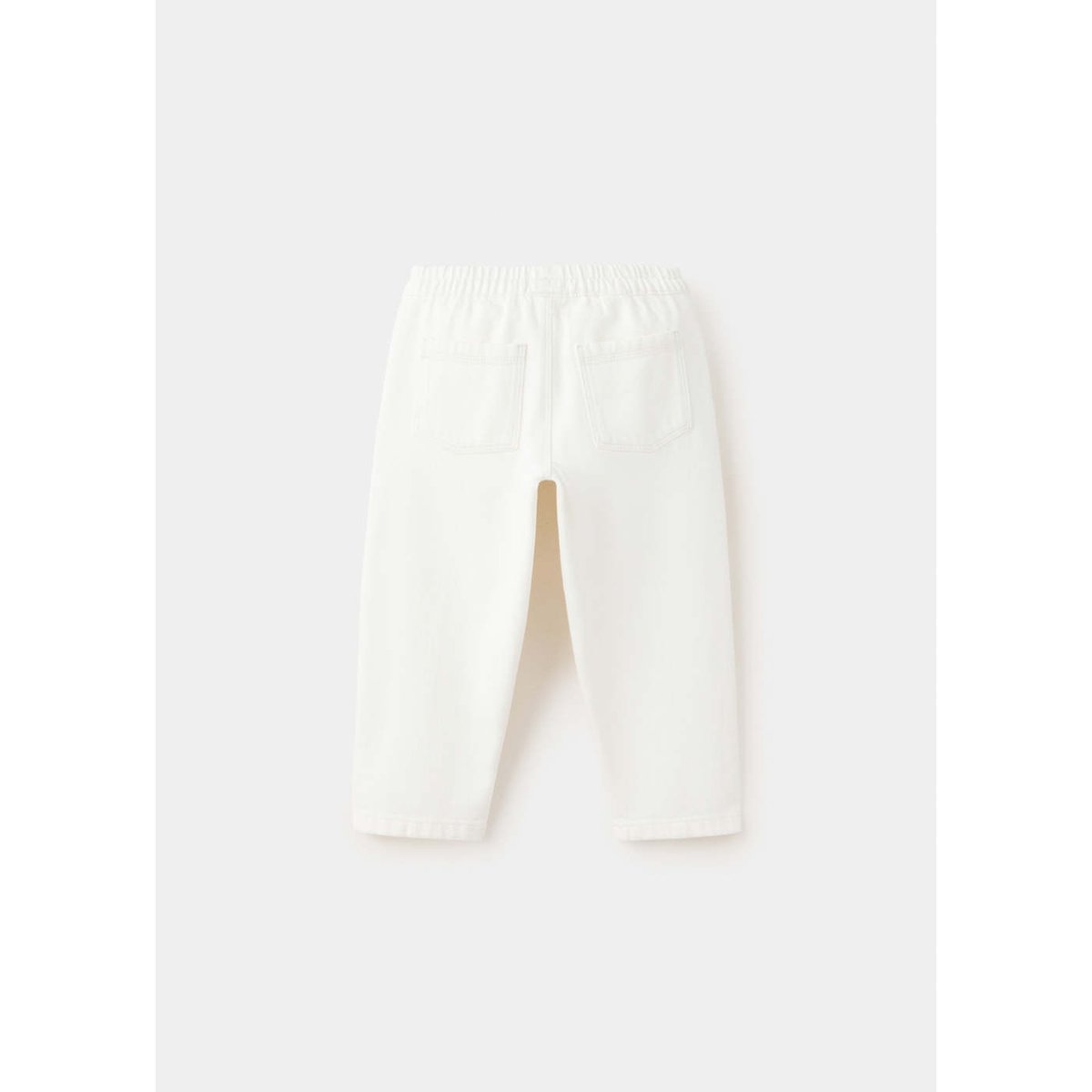 Pantalon droit coton blanc cassé, MANGO BABY