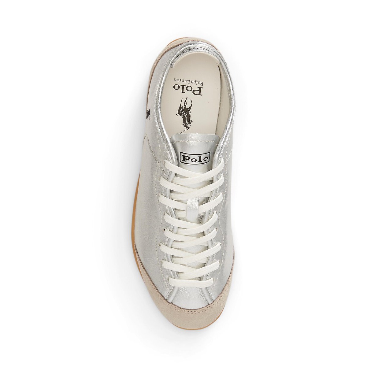 Baskets en cuir LOW PROFILE argent, POLO RALPH LAUREN