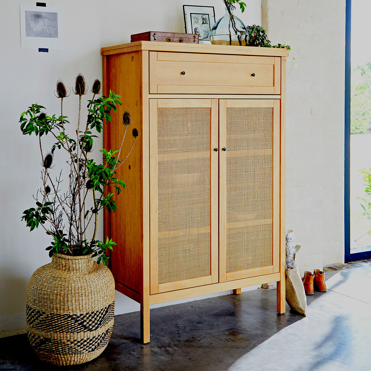 Buffet pin massif et cannage, Gabin naturel, LA REDOUTE INTERIEURS