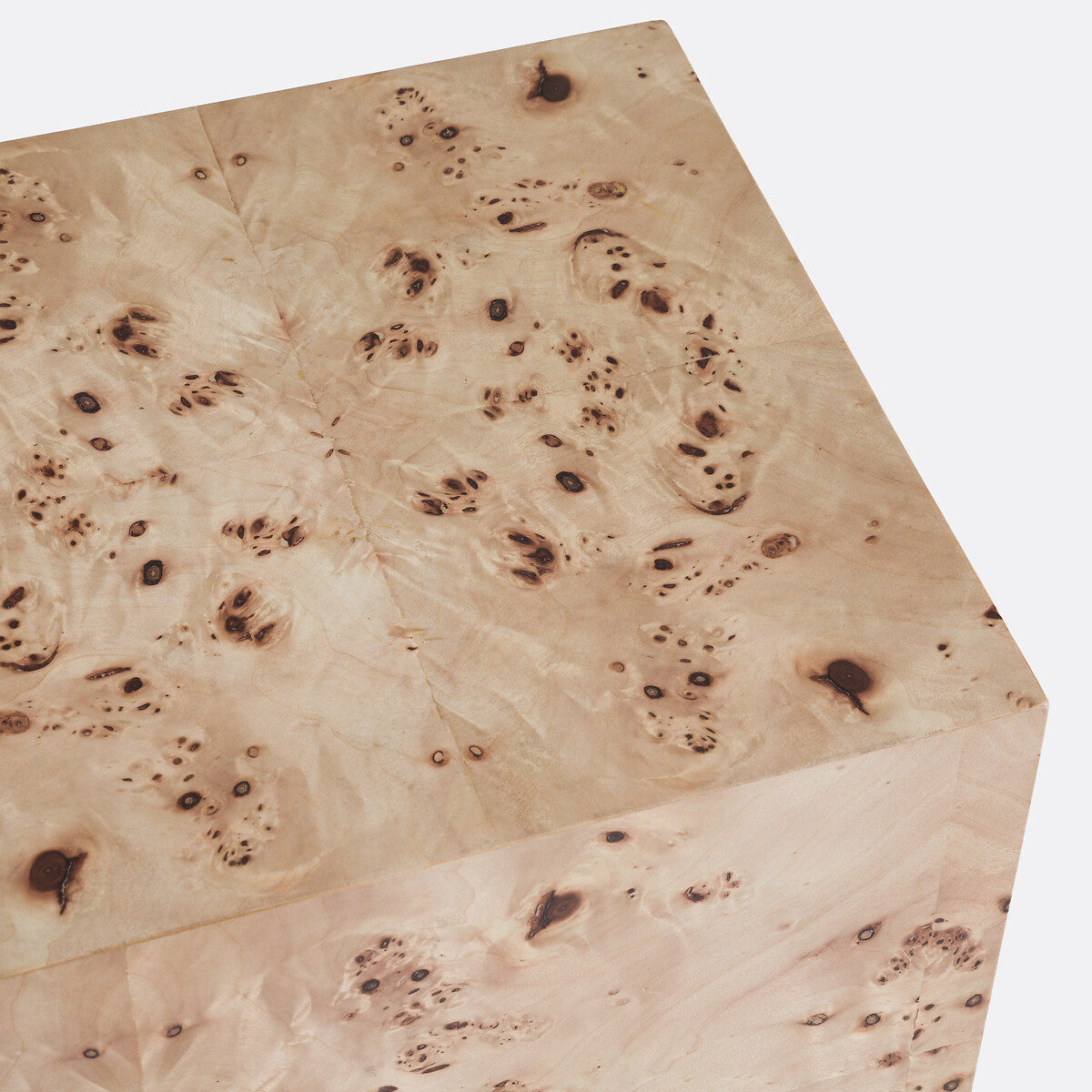 Mesa auxiliar de sofá chapada en madera de olmo, LOUPITA raíz de olmo, LA REDOUTE INTERIEURS