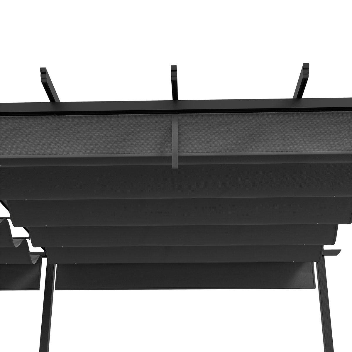Pergola Aluminium Gris foncé gris, OUTSUNNY