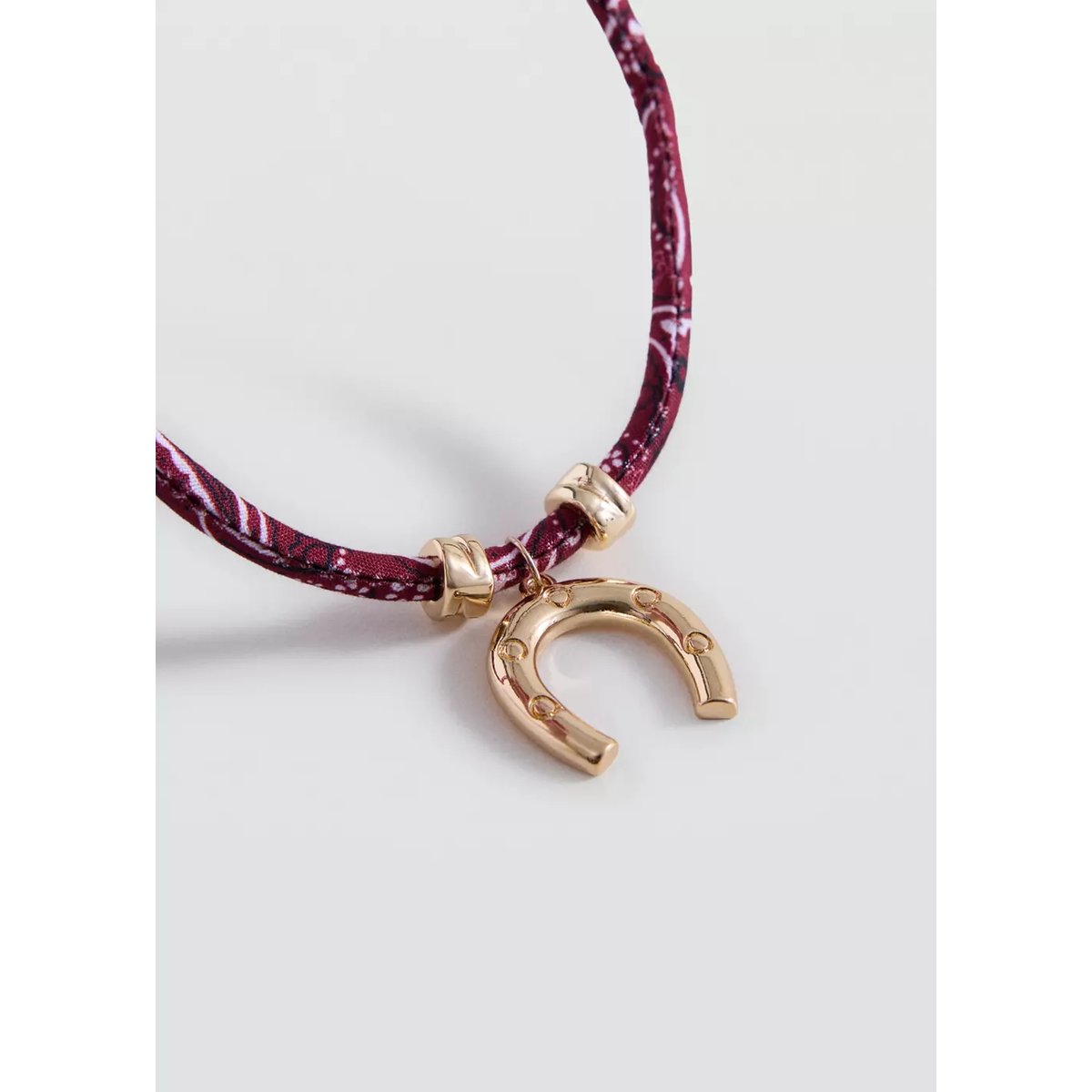 Collier combiné avec pendentif fer à cheval or, MANGO TEEN