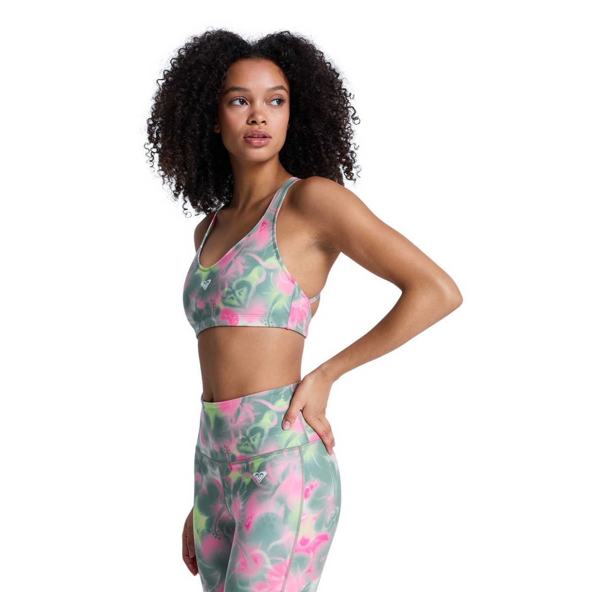 Brassière de sport HEART INTO IT PT. vert oil green all heart, ROXY