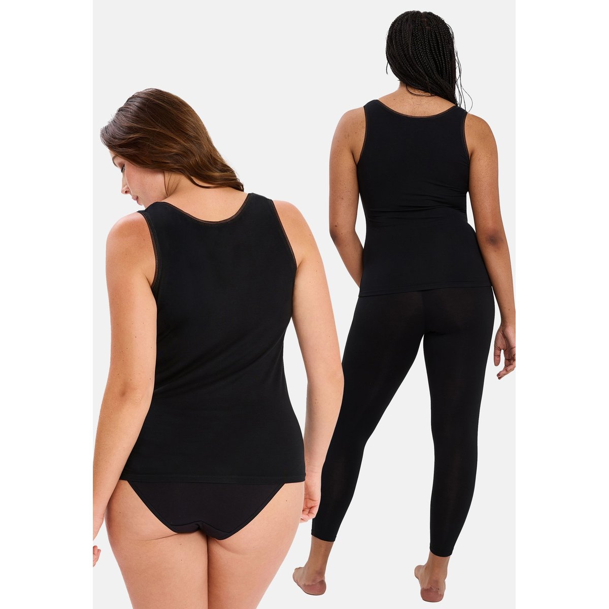 Lot d'un legging et d'un débardeur thermiques CHILL noir&noir, SANS COMPLEXE