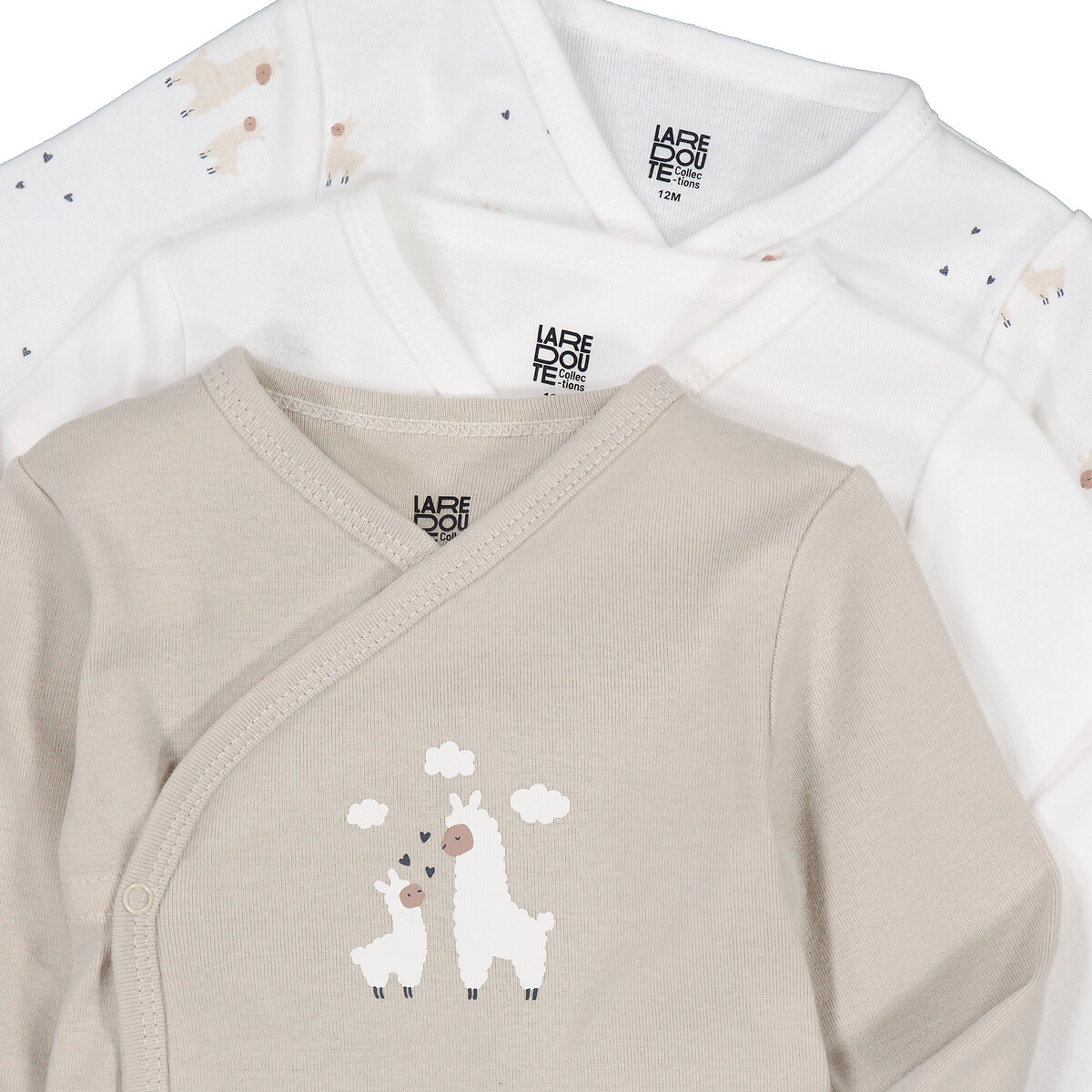 Lot de 3 bodies naissance imprimé assortis, LA REDOUTE COLLECTIONS