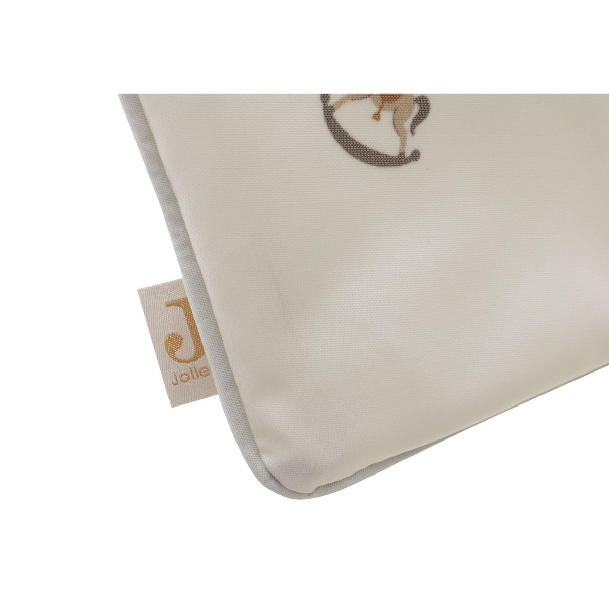 Coussin d’assise chaise bébé ecru, maron, JOLLEIN