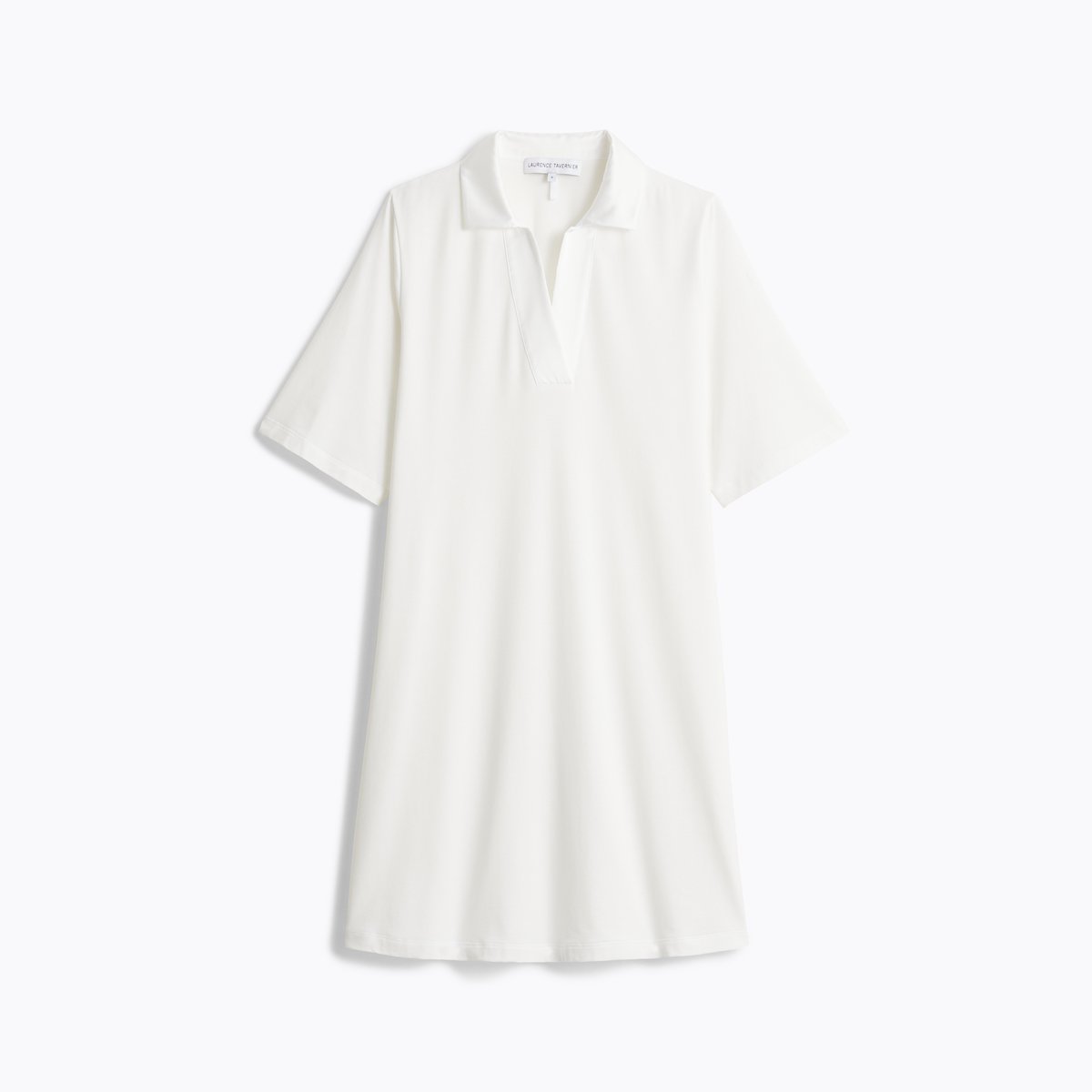 Chemise de nuit courte col polo en jersey ENVOUTANTE ecru, LAURENCE TAVERNIER