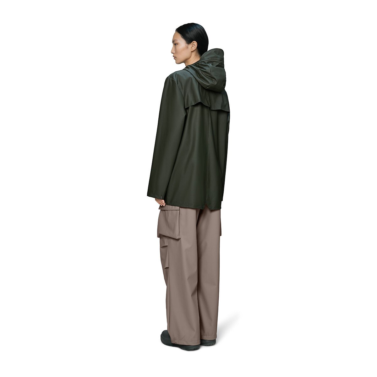 Veste imperméable à capuche, unisexe, JACKET vert canard, RAINS