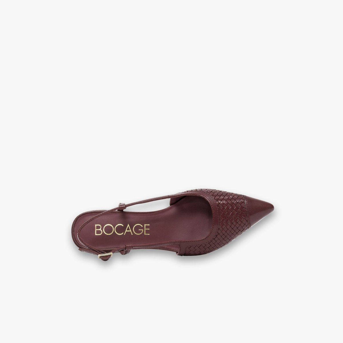 Ballerine en cuir SONNIE rouge bordeaux, BOCAGE