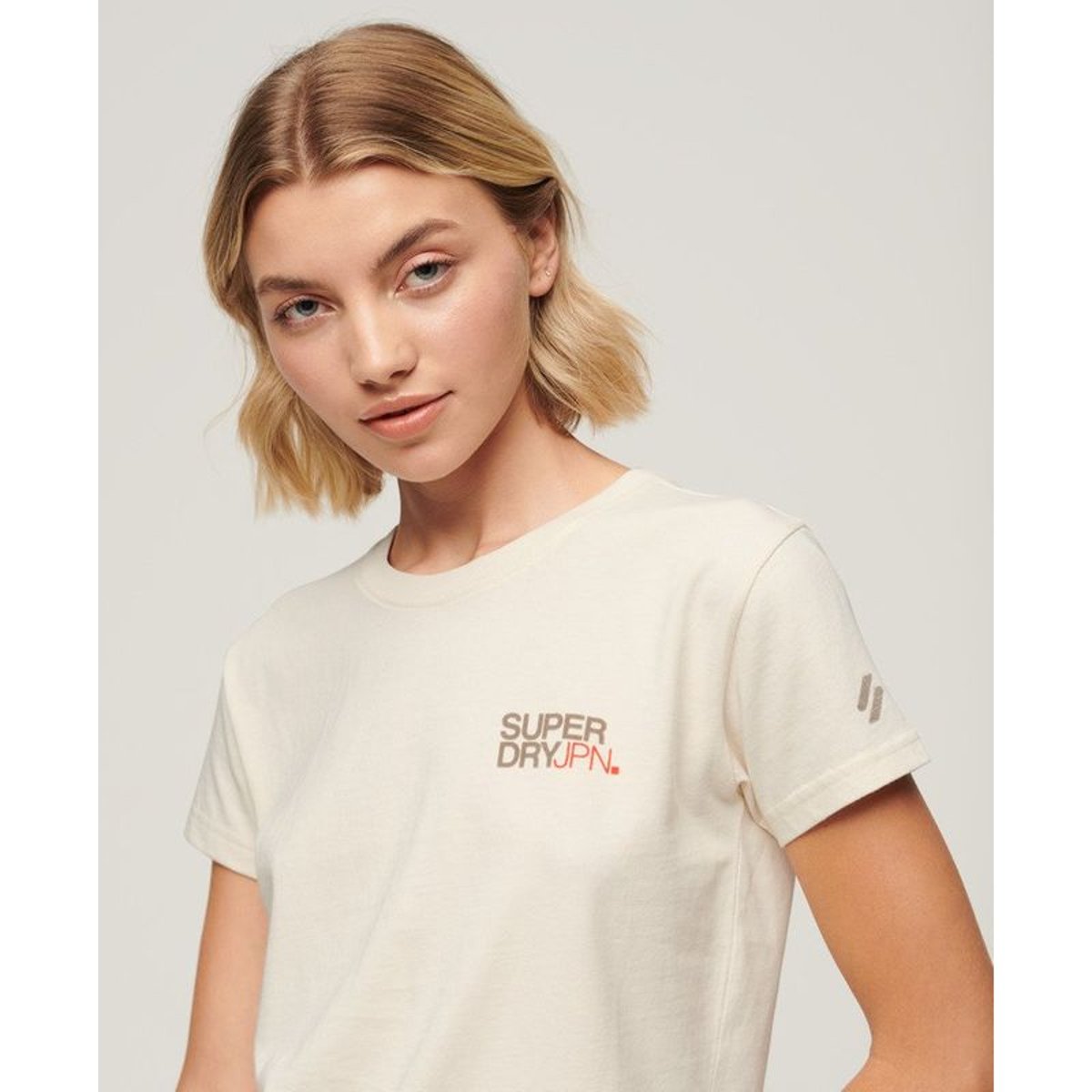T-shirt ajusté Sportswear Logo riz blanc, SUPERDRY