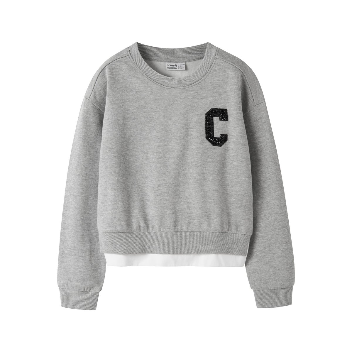Sweat-Shirt gris - grey melange1, NAME IT