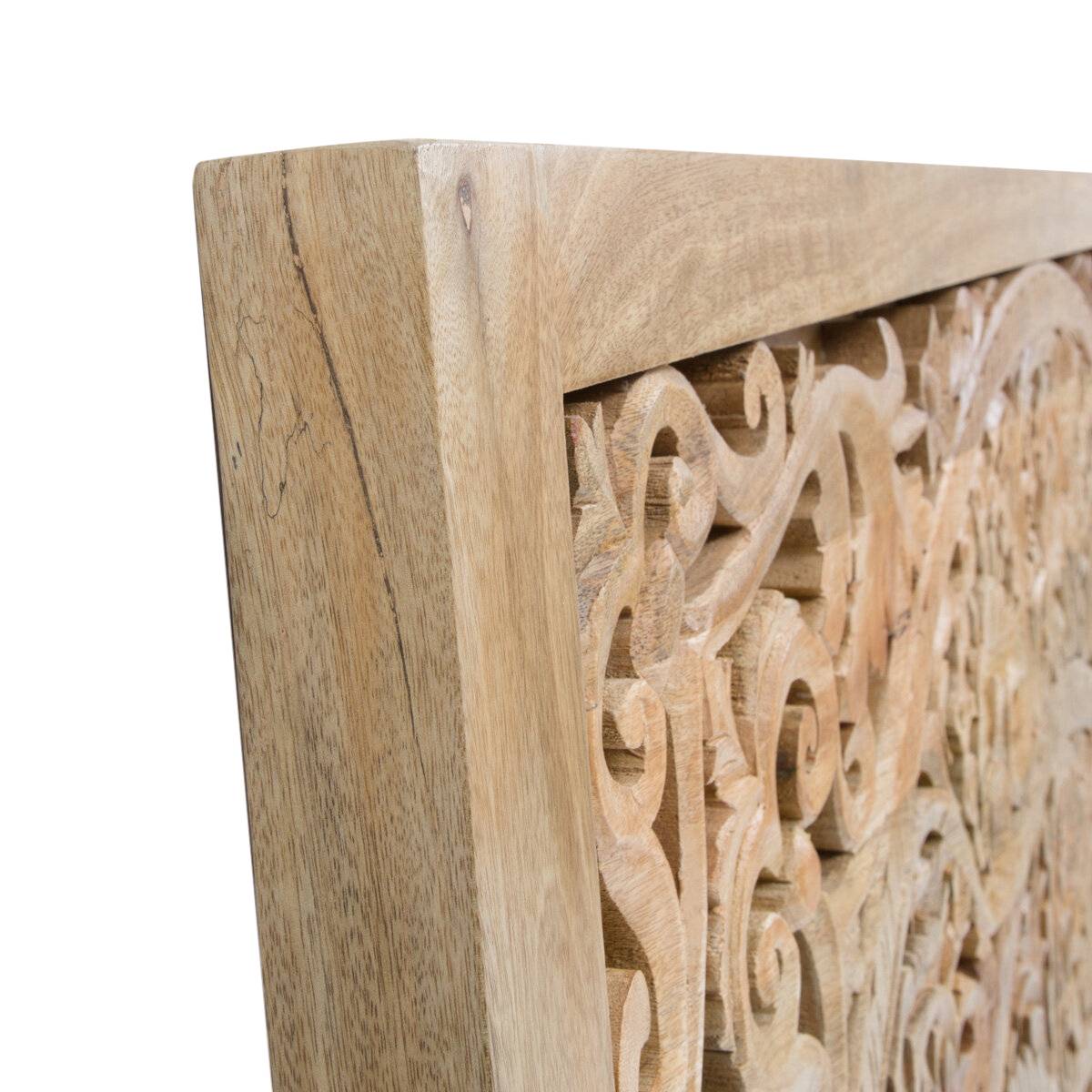 Tête de lit en bois de manguier VITTORIA bois clair, MADE IN MEUBLES