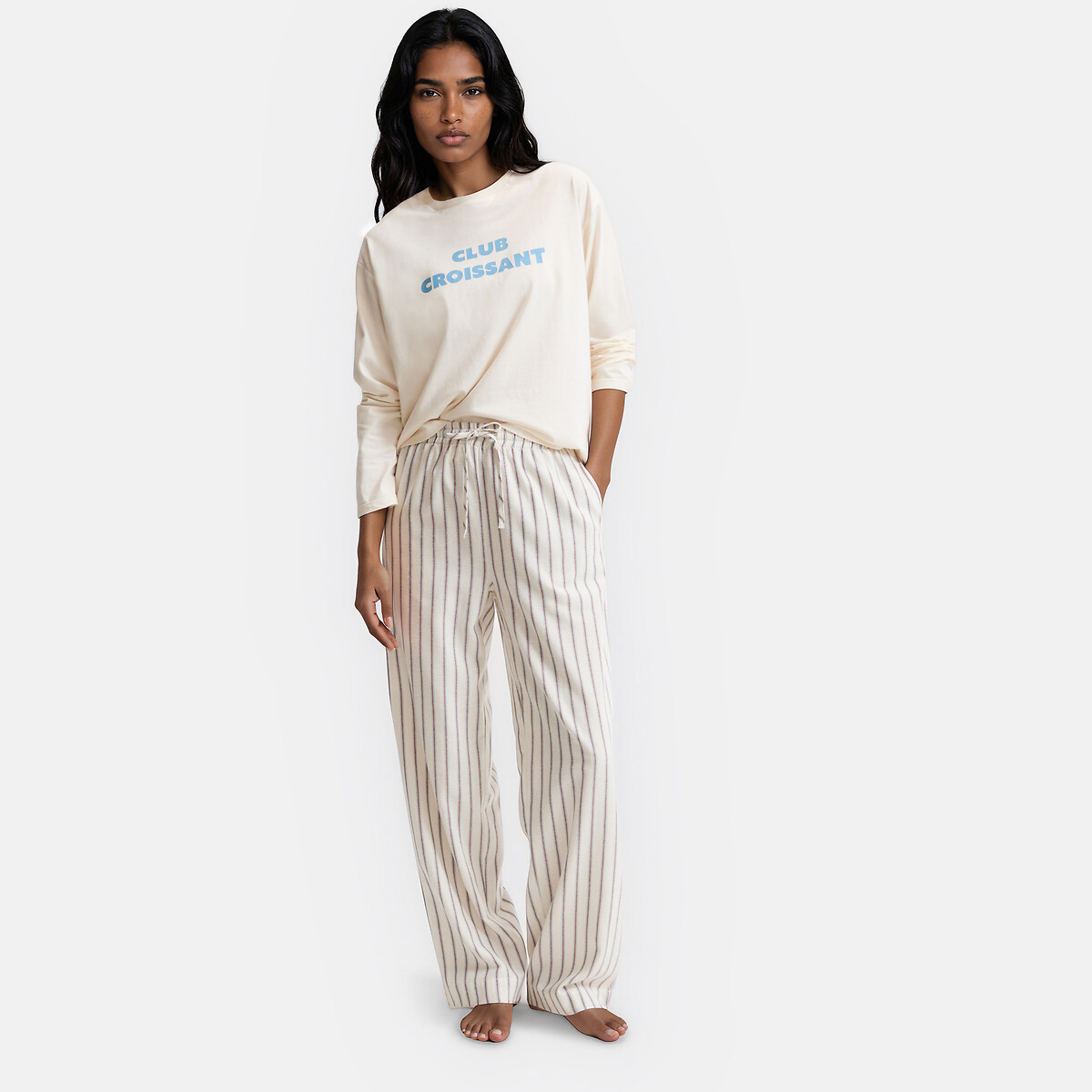 Pijama em algodão estampado, LA REDOUTE COLLECTIONS