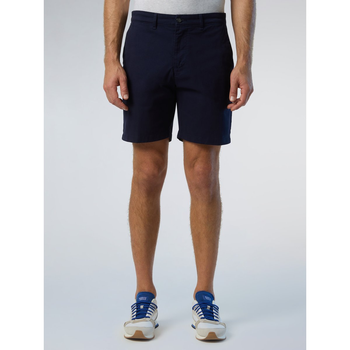 Short chino avec patch logo bleu marine, NORTH SAILS