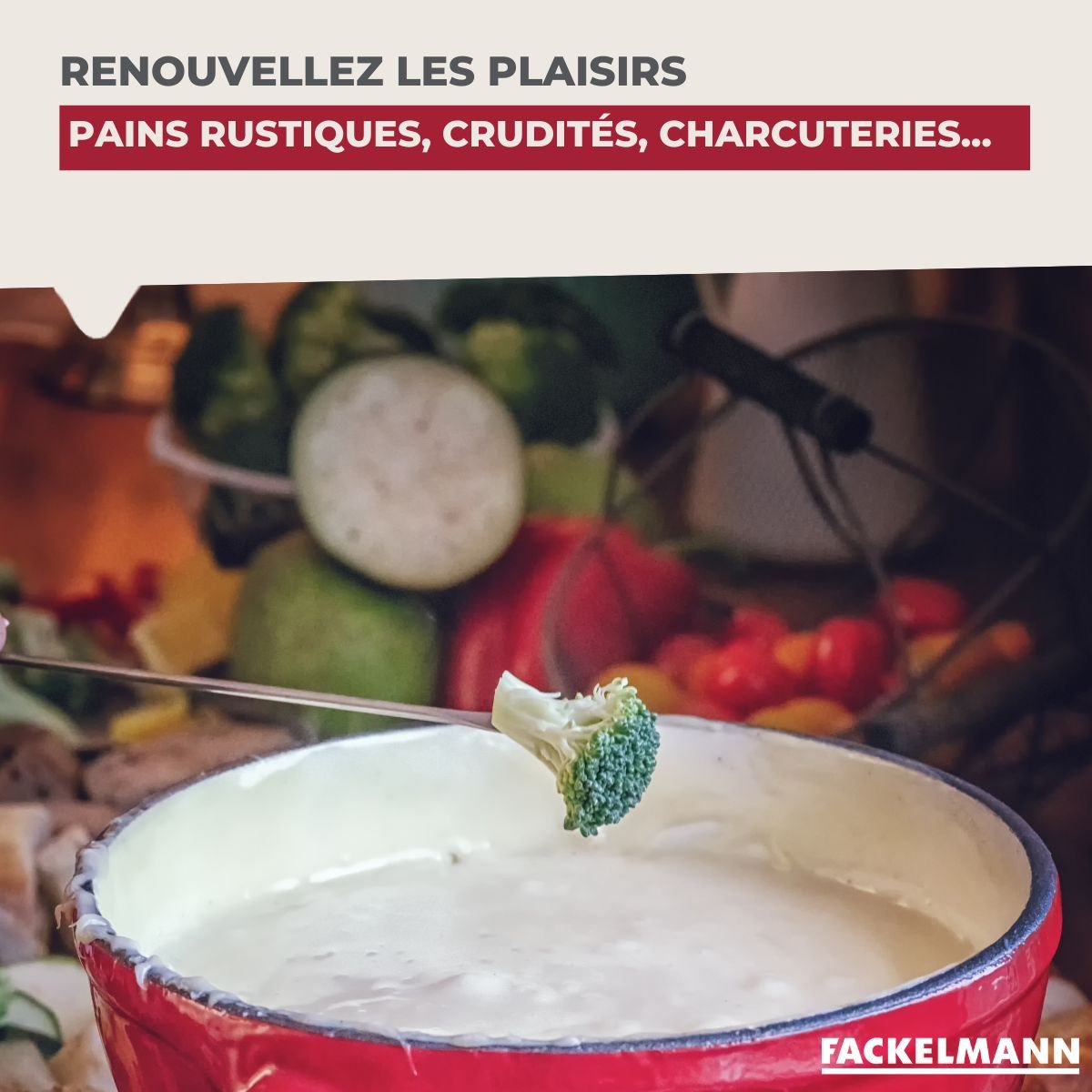 Set à fondue Savoyarde 4 personnes fonte émaillée noir,blanc,rouge, FACKELMANN