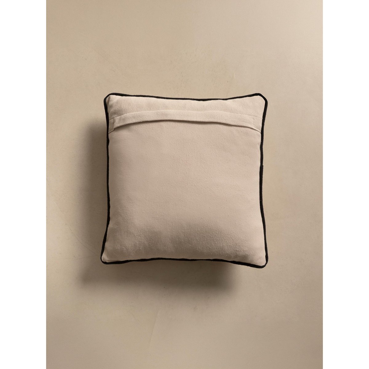 Coussin 100% Coton Lisse -BLOQ beige, KENAY