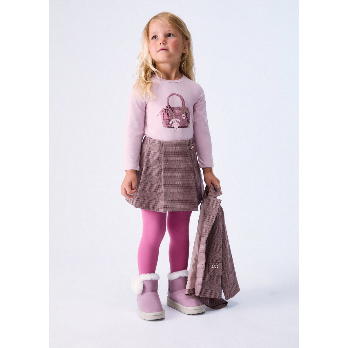 T-shirt à manches longues avec imprimé rose, LIU JO