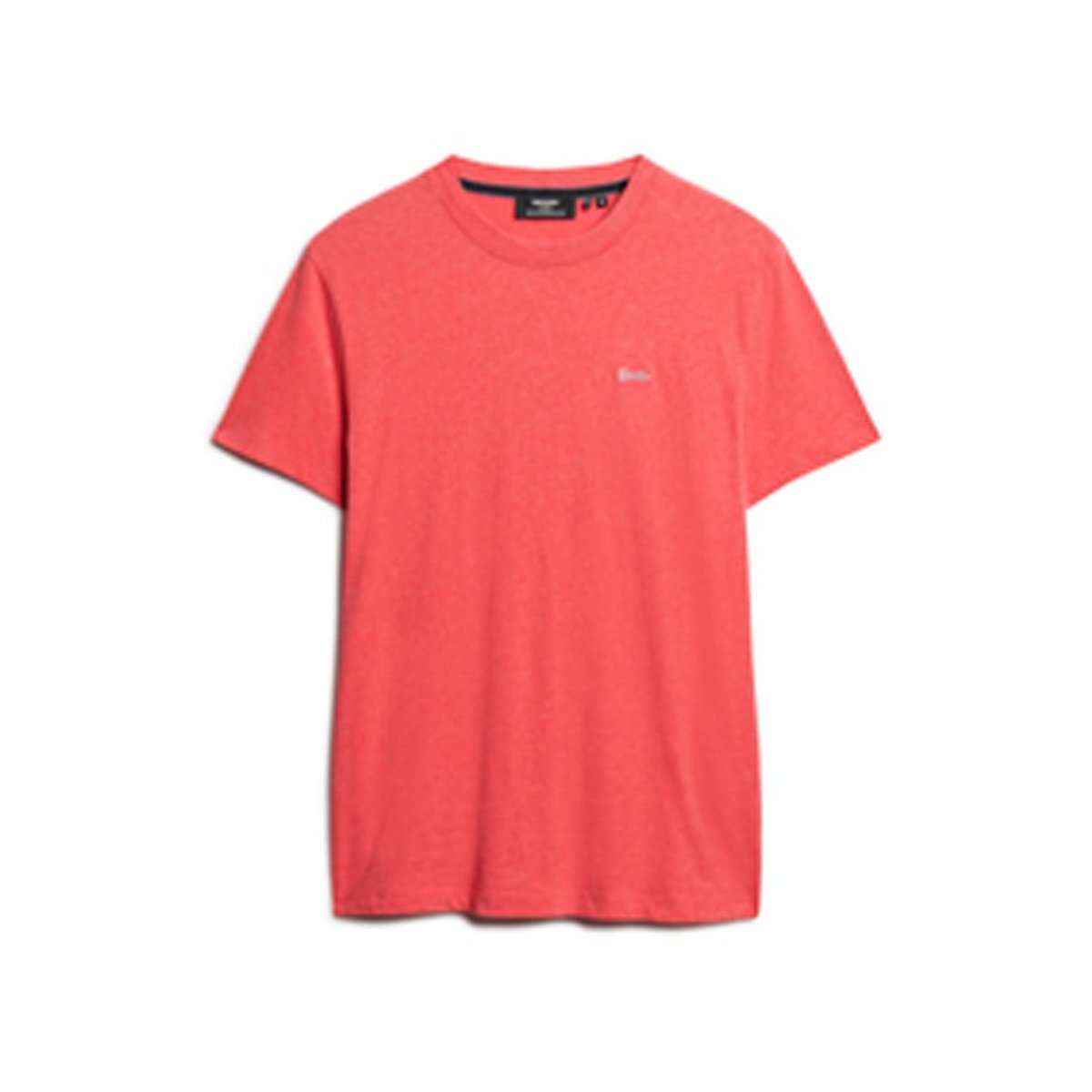 T-shirt Essential logo micro en coton bio corail chiné, SUPERDRY
