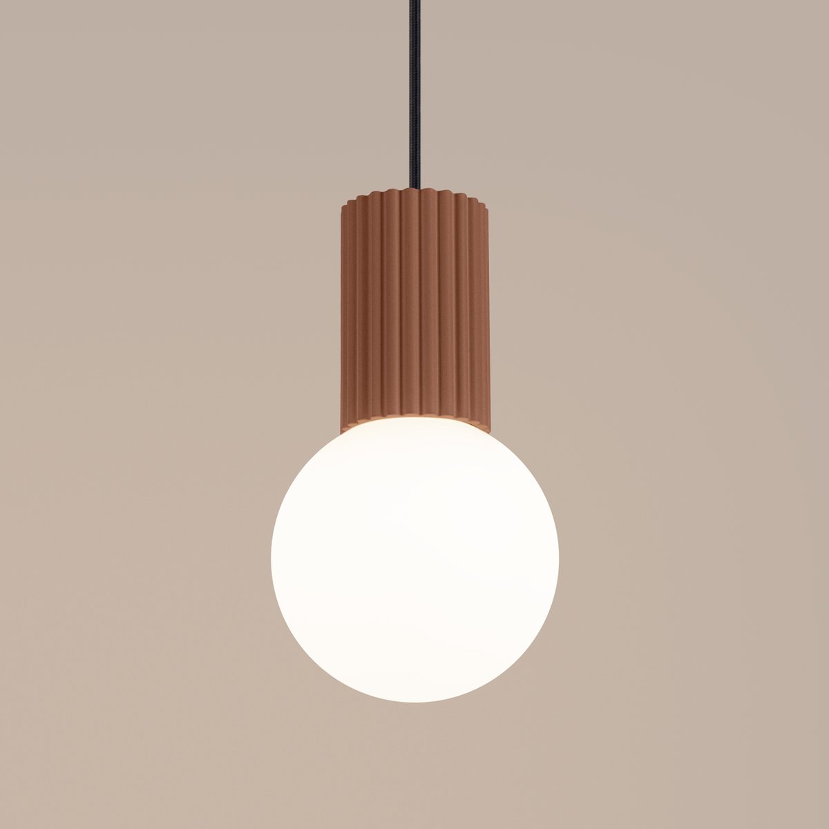 Suspension Aluminium Moka G9 1 Halo marron, EDEN