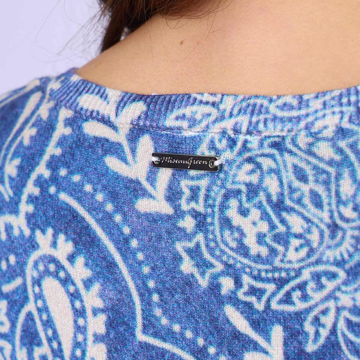 Pull Déborah bleu, MISE AU GREEN
