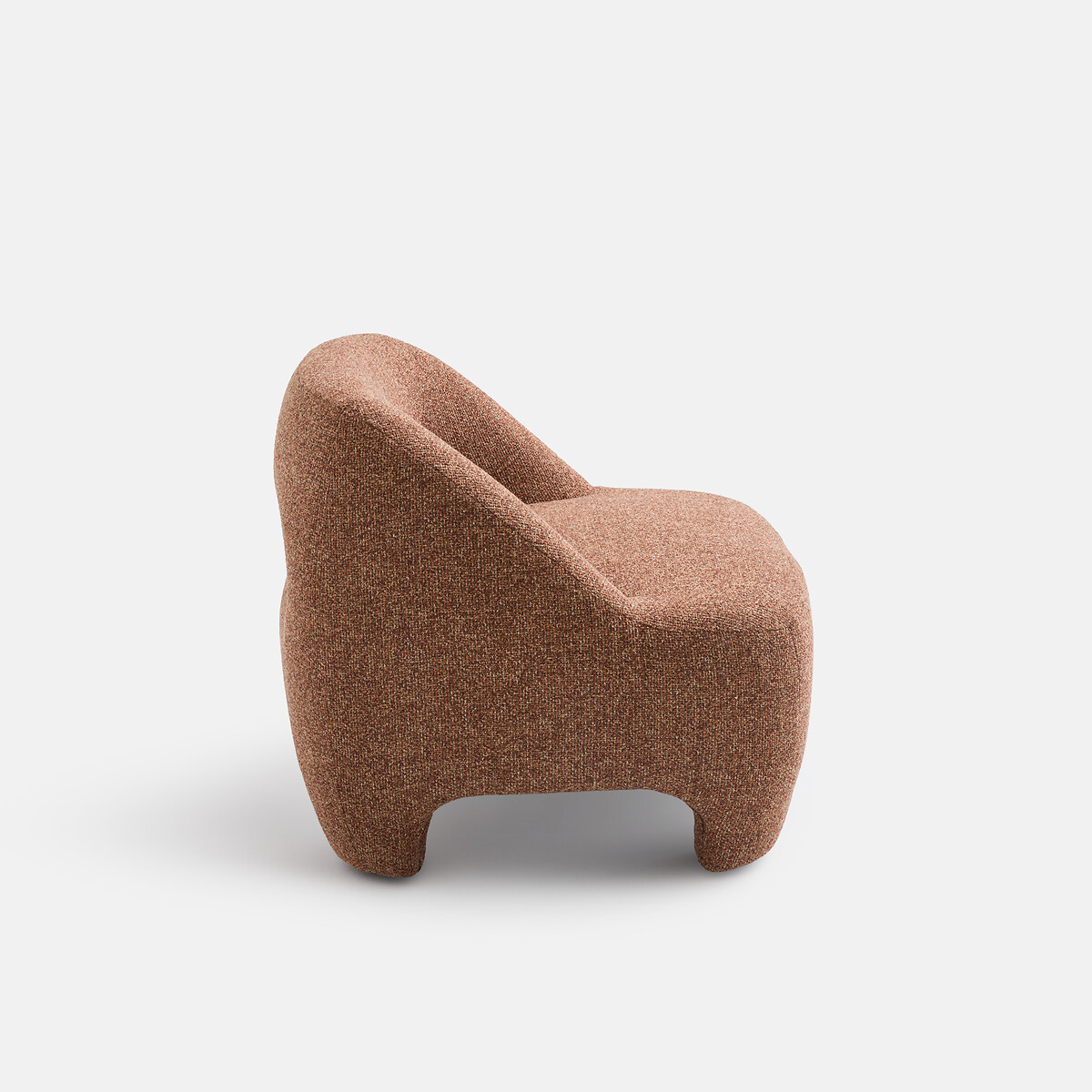 Fauteuil compact rembourré, gainé de tissu texturé, INAGA marron chiné, LA REDOUTE INTERIEURS