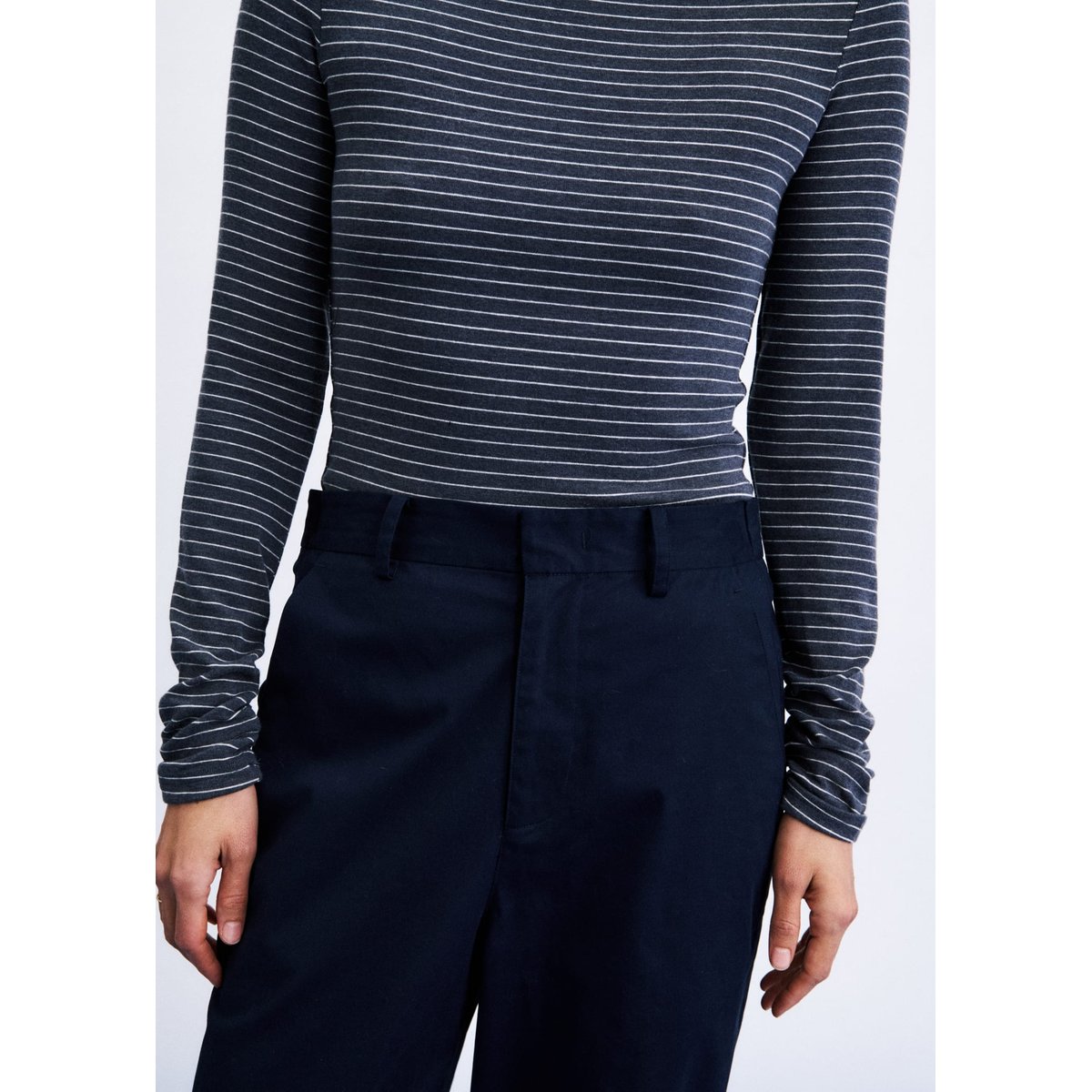 Pantalon Voio en coton VOIO bleu marine, FRNCH