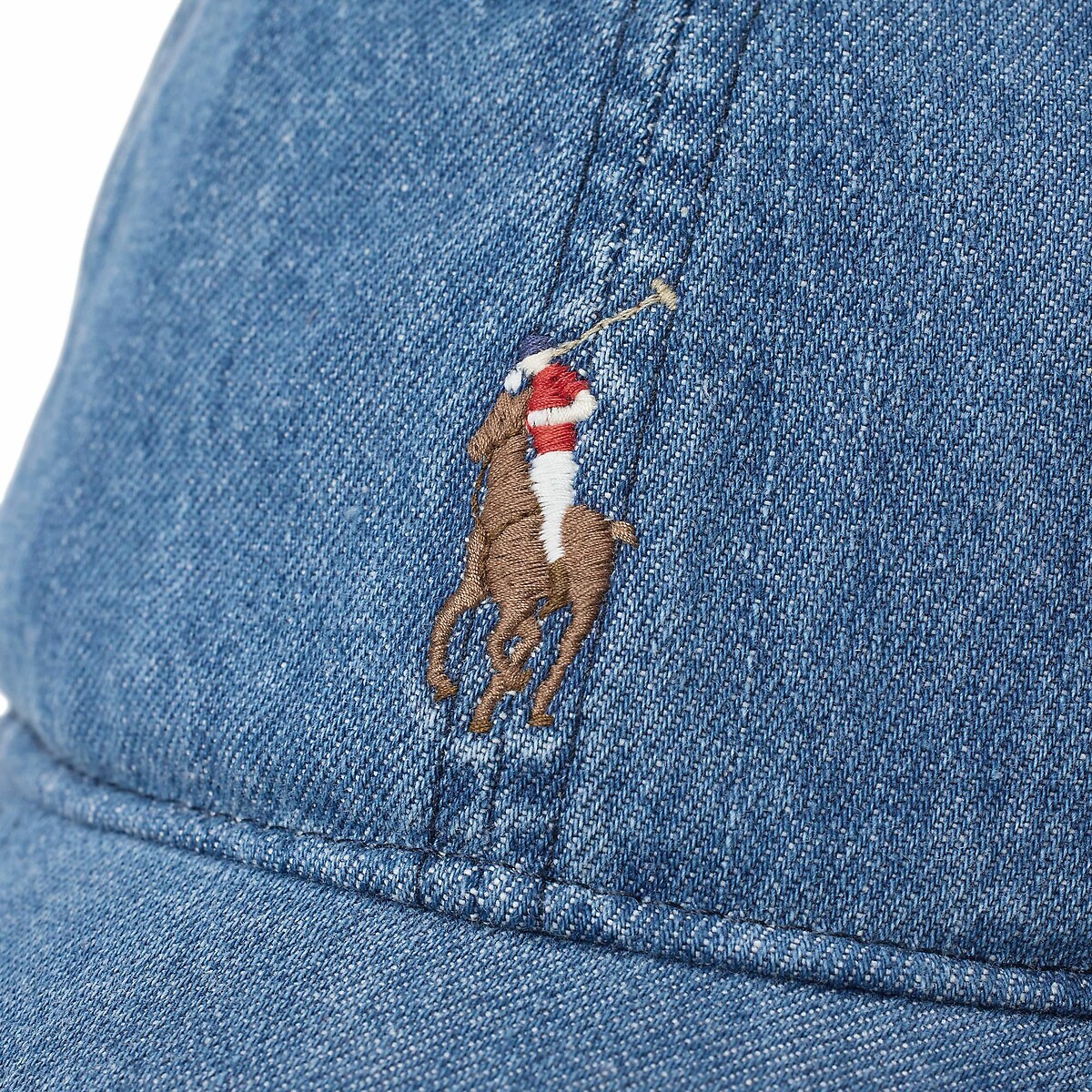 Baseballpet in katoen, chino denim , POLO RALPH LAUREN