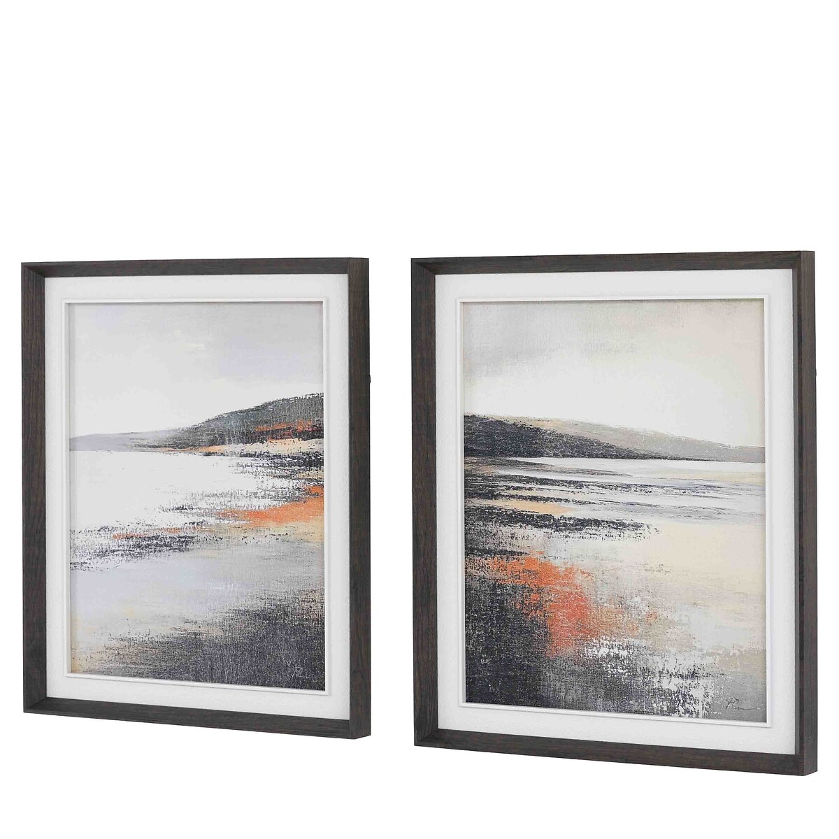 Set of 2 Indian Summer Framed Canvas grey, ÉDITÉ