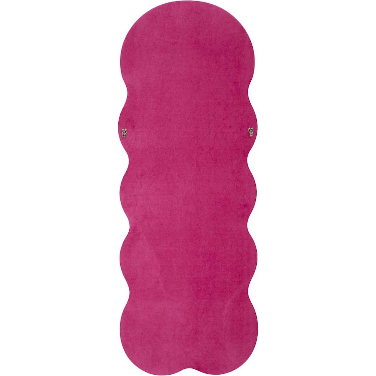 Miroir mural ondulé cadre en velours GLAM fuchsia, RECOLLECTION