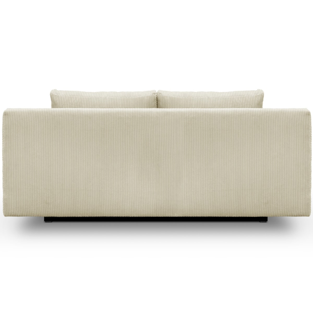 Canapé convertible 3 places en velours côtelé - LARIA beige, HOMIFAB