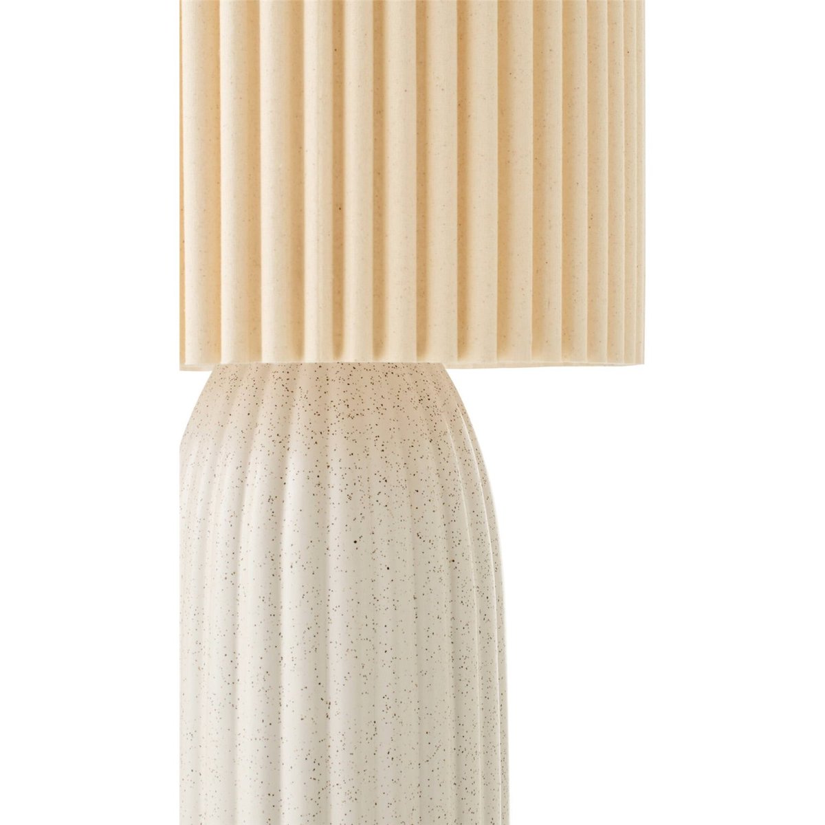Lampadaire en céramique cannelé blanc cassé, RECOLLECTION