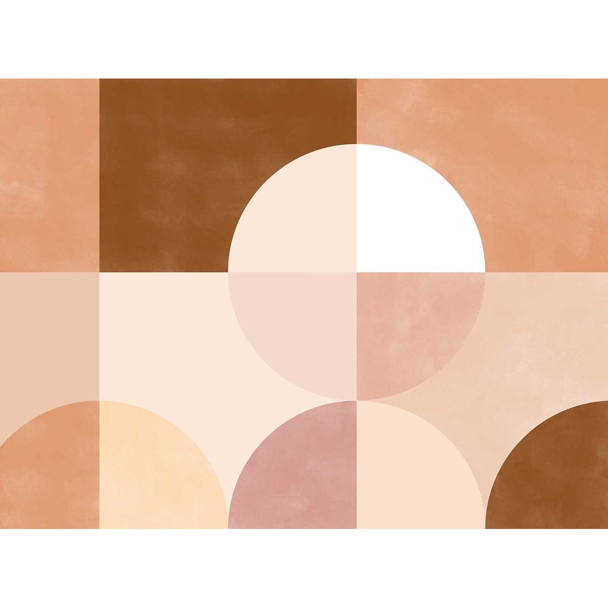 Papier peint centre rose intissé, HEXOA