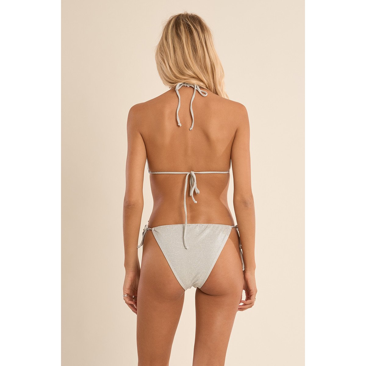 Haut de maillot de bain irisé silver, MOLLY BRACKEN