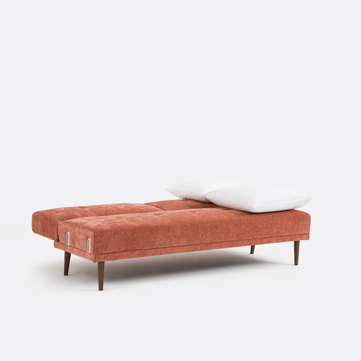 Sofá cama de 3 plazas, chenilla, Tuske terracota, LA REDOUTE INTERIEURS