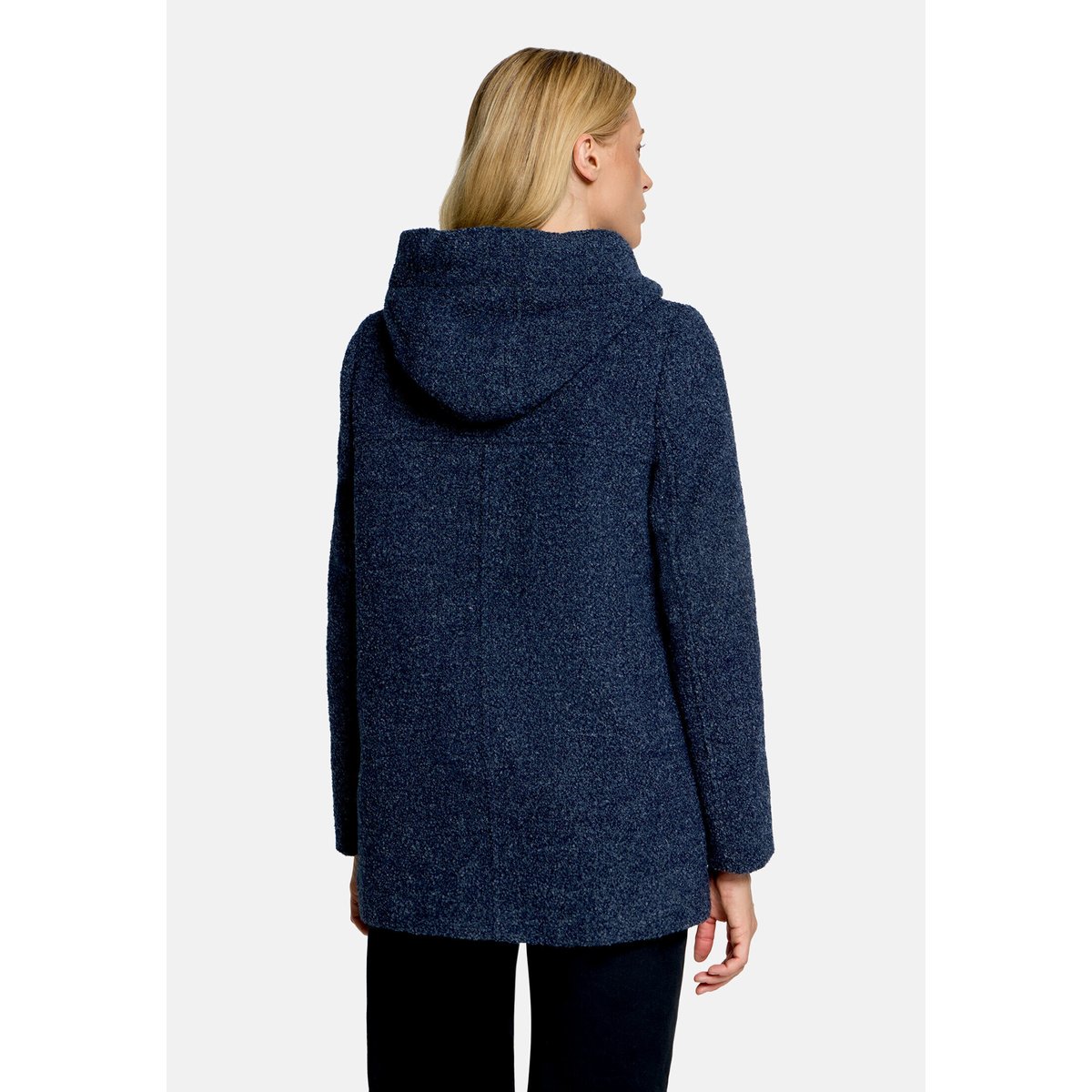 Veste en laine à capuche moonlight blue melange, GIL BRET