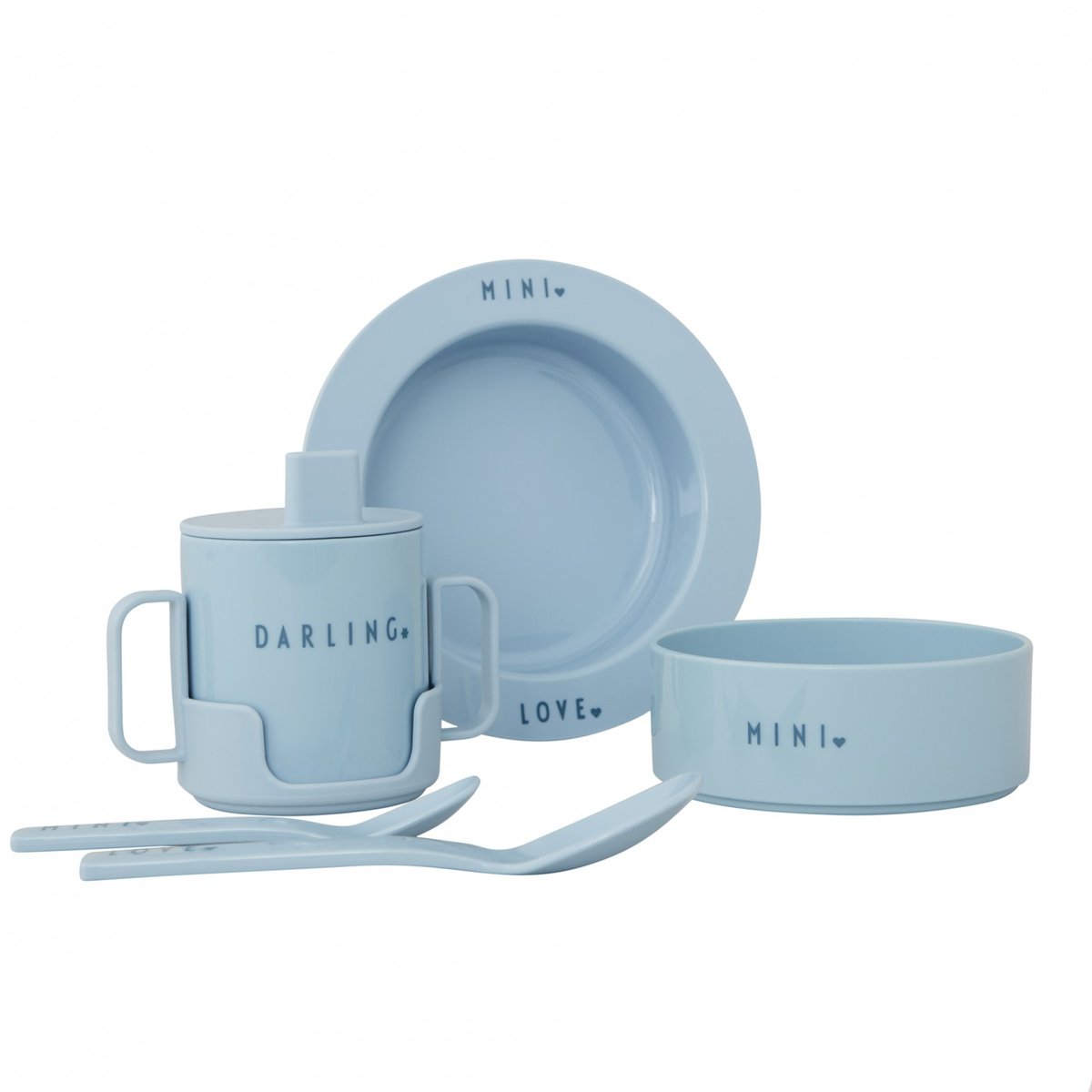 Coffret Vaisselle Enfant Bleu bleu, DESIGN LETTERS