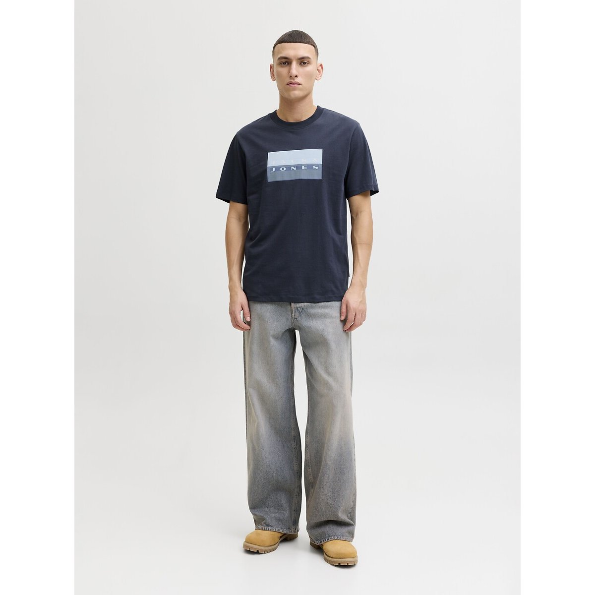 T-shirt manches courtes bleu marine, JACK & JONES