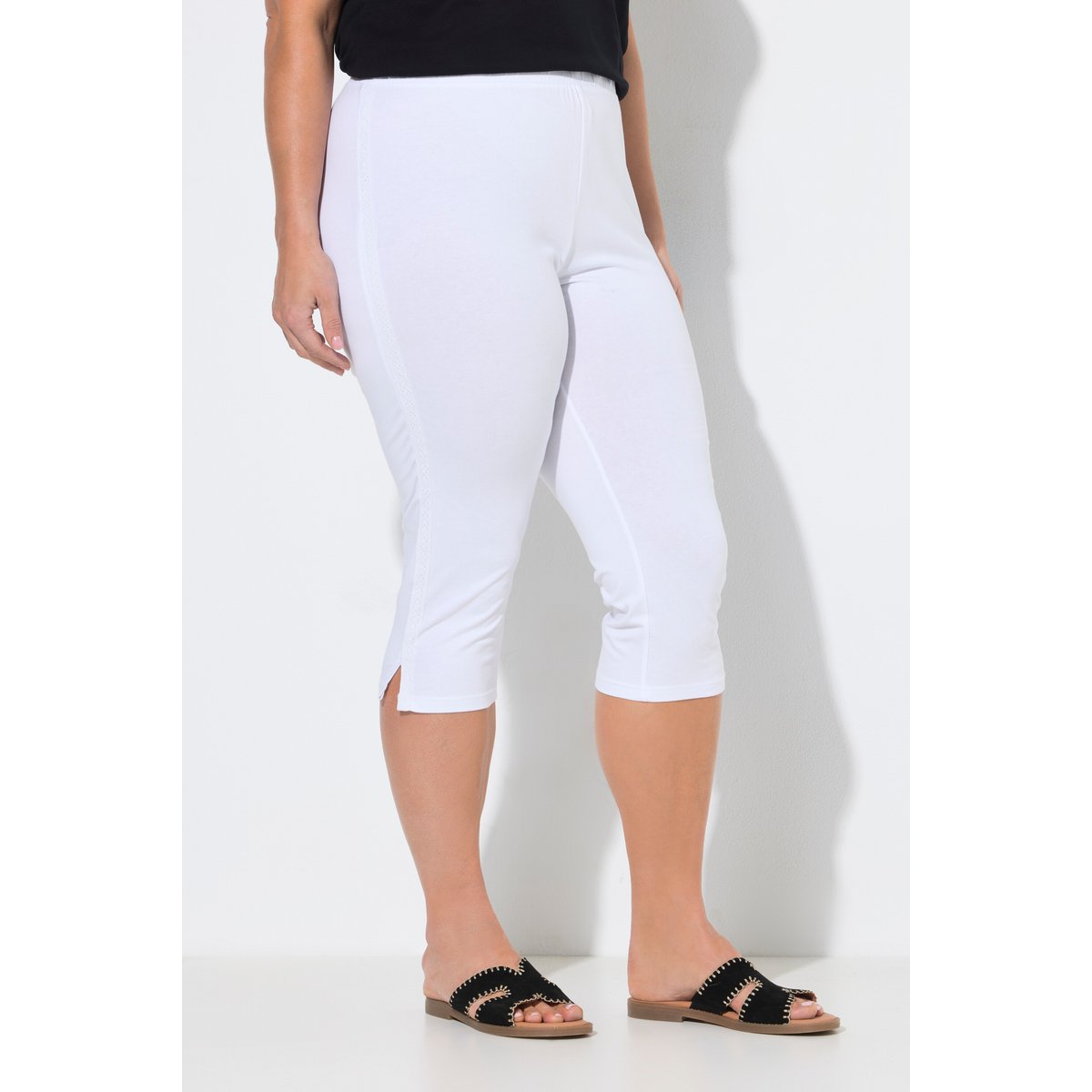 Lot de 2 leggings-corsaires blanc neige, ULLA POPKEN