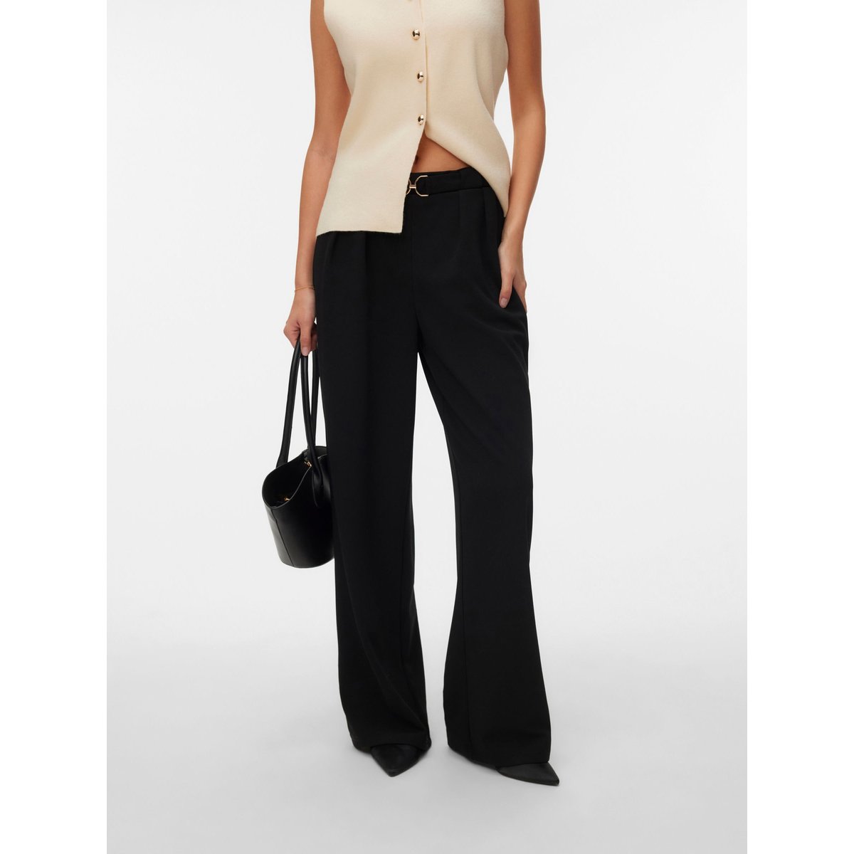 Pantalon À Jambe Large black 1, VERO MODA
