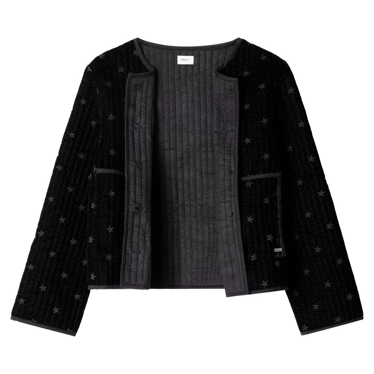 Veste Matelassée En Velours noir, PEPE JEANS