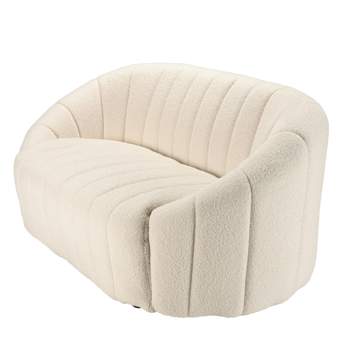 Canapé moderne 2 places tissu bouclette écru COLOMBUS ecru, PIER IMPORT