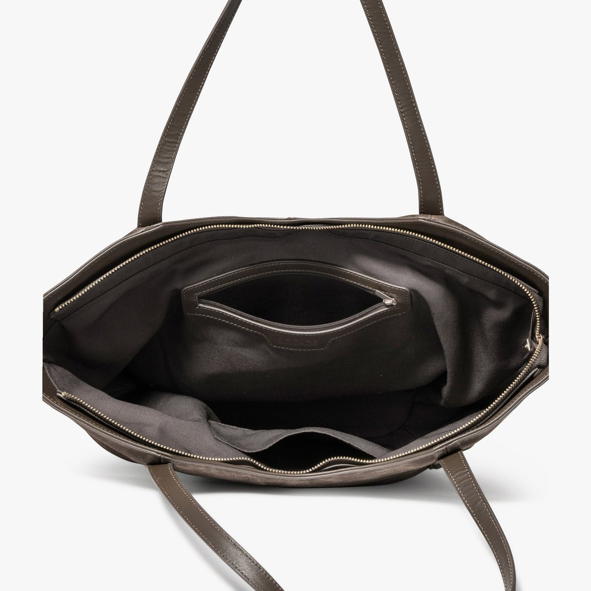 Sac Cabas en cuir HERMINE cabas vert mousse, BOCAGE