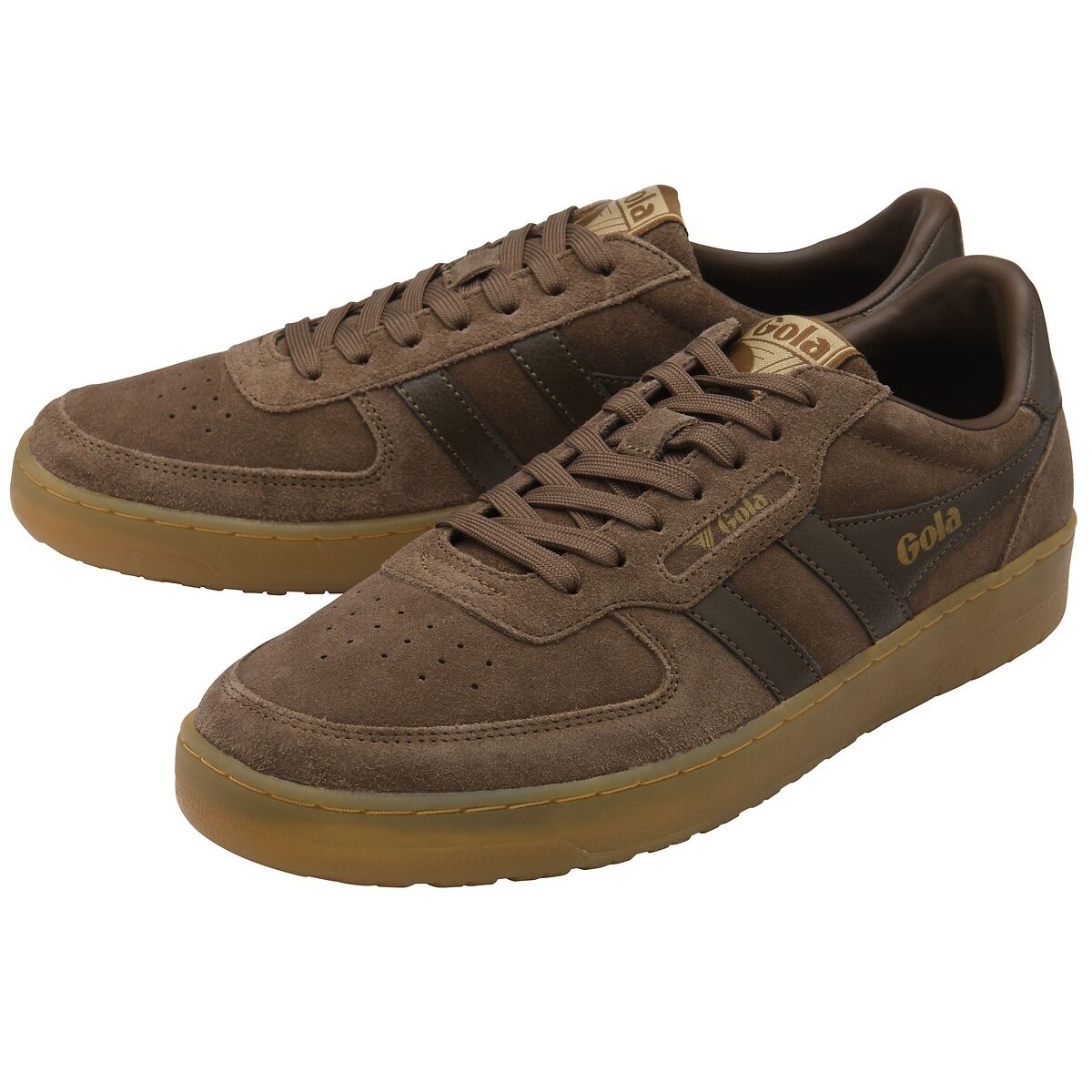 Baskets en cuir, HAWK SUEDE '86 marron, GOLA
