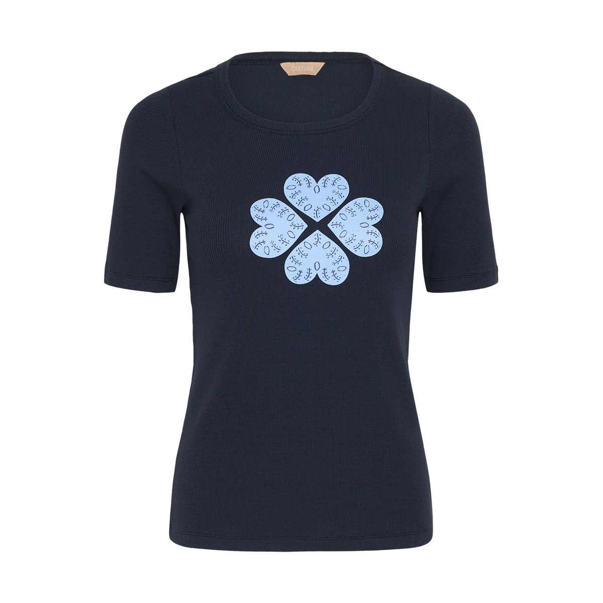 T-shirt à manches courtes bleu salute, CULTURE